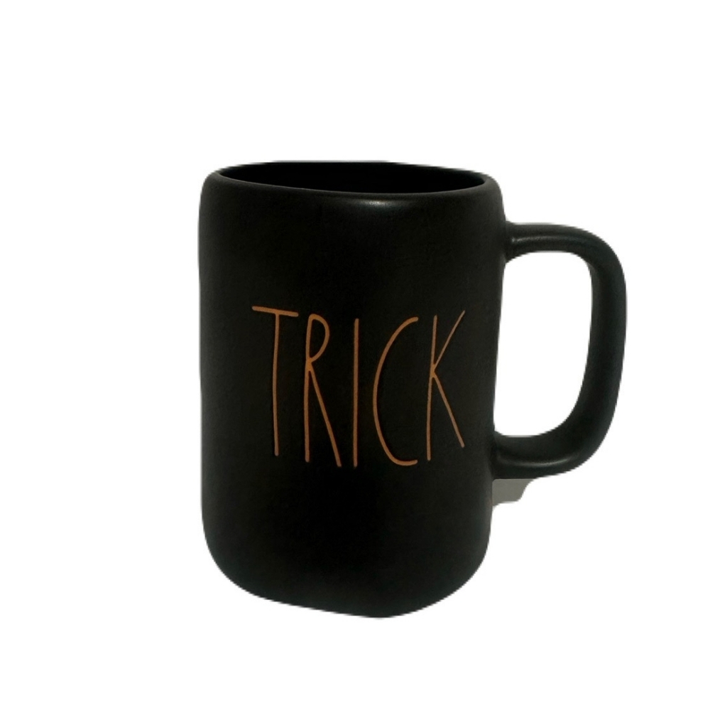 Rae Dunn Artisan Collection Black Ceramic Farmhouse Trick or Treat Halloween Mug